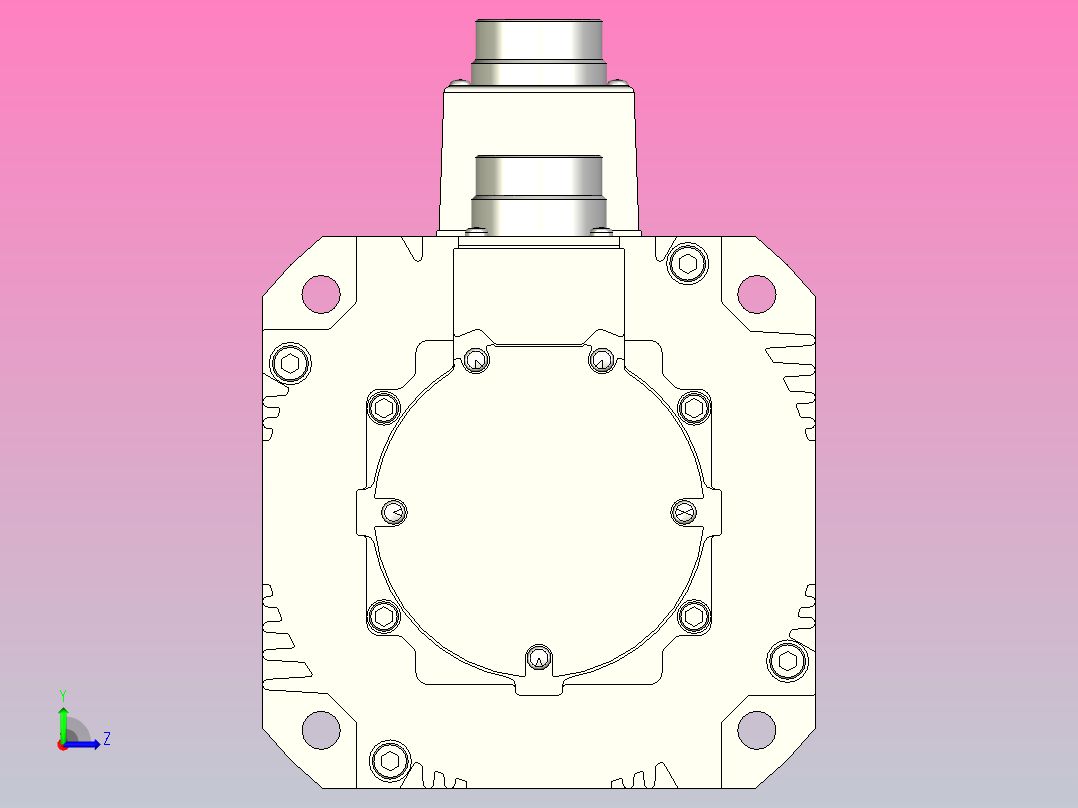 松下伺服电机 MATSUSHITA_MGMF182L1D6左视图