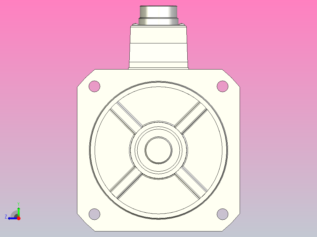 松下伺服电机 MATSUSHITA_MGMF182L1D6右视图