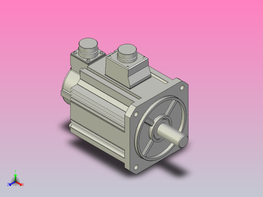 松下伺服电机 MATSUSHITA_MGMF182L1D6正等轴测缩略图
