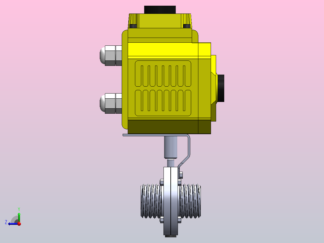 IDDX-02螺式电动蝶阀[IDDX-02-0.75s]前视图