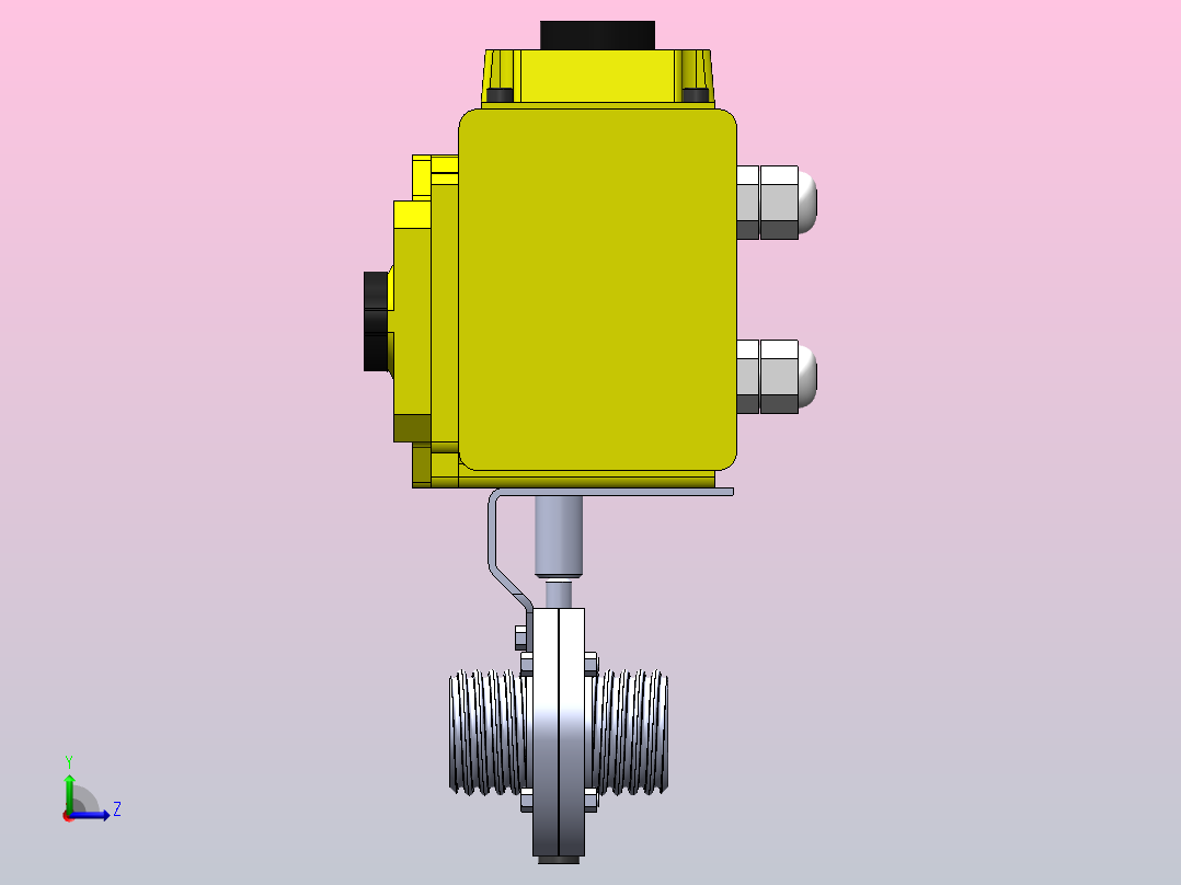 IDDX-02螺式电动蝶阀[IDDX-02-0.75s]后视图