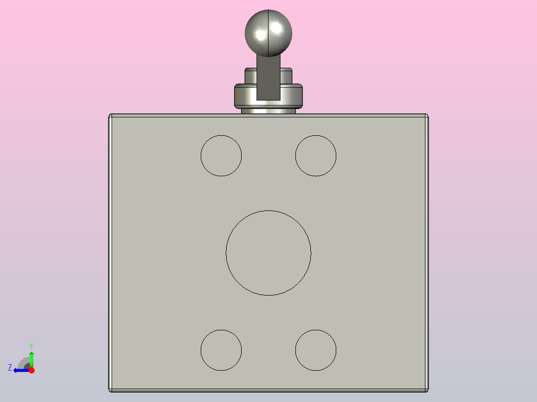 KH3K系列SAE法兰式三通球阀[25]右视图