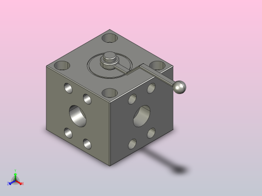 KH3K系列SAE法兰式三通球阀[25]正等轴测缩略图