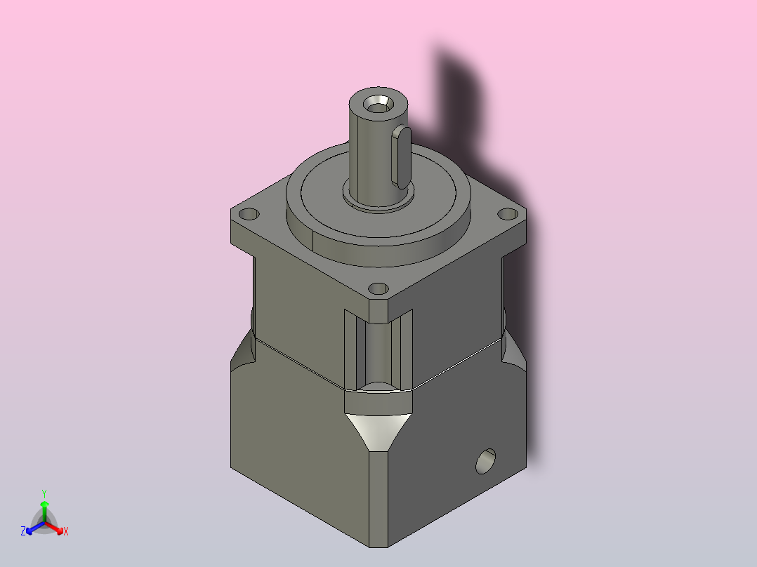 PGH060-L1 11-50-70-M4斜齿行星减速机正等轴测图