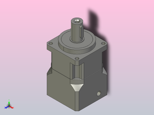 PGH060-L1 11-50-70-M4斜齿行星减速机正等轴测缩略图