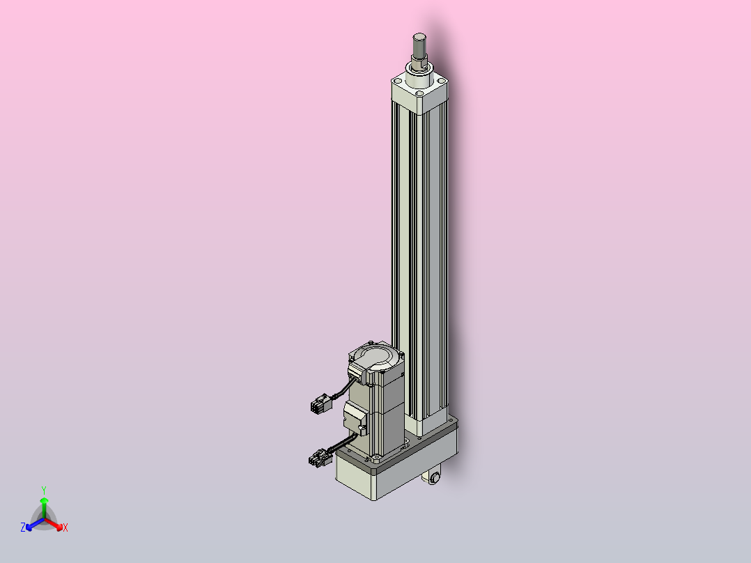 轻载电动缸TPA-ESR40-1210C-L350-MR-CB-W-P40-C3主视图