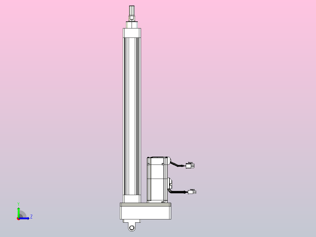 轻载电动缸TPA-ESR40-1210C-L350-MR-CB-W-P40-C3左视图