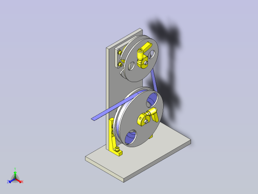 一款胶带卷绕式夹具3D图纸