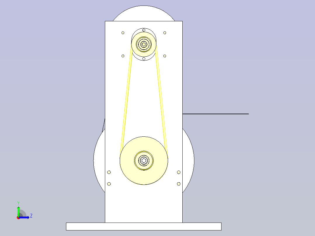一款胶带卷绕式夹具3D图纸左视图