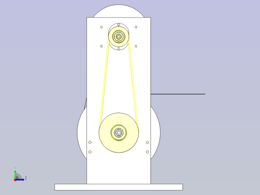 一款胶带卷绕式夹具3D图纸左视缩略图