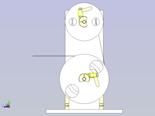 一款胶带卷绕式夹具3D图纸右视缩略图
