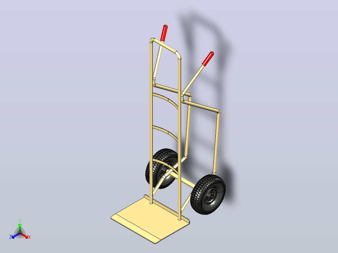 手推车正等轴测图