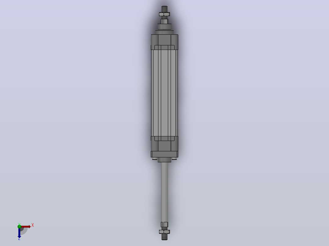 SED双轴复动型气缸SED 32×100-S俯视图