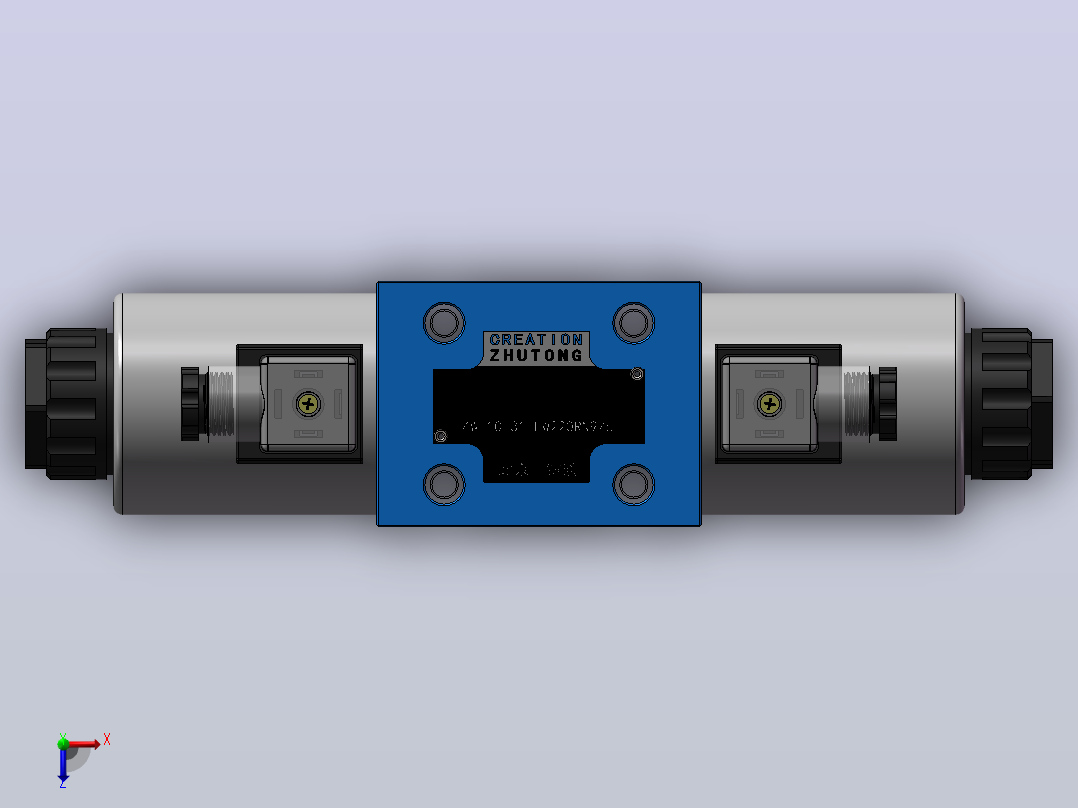 4WE10E 电磁换向阀俯视图