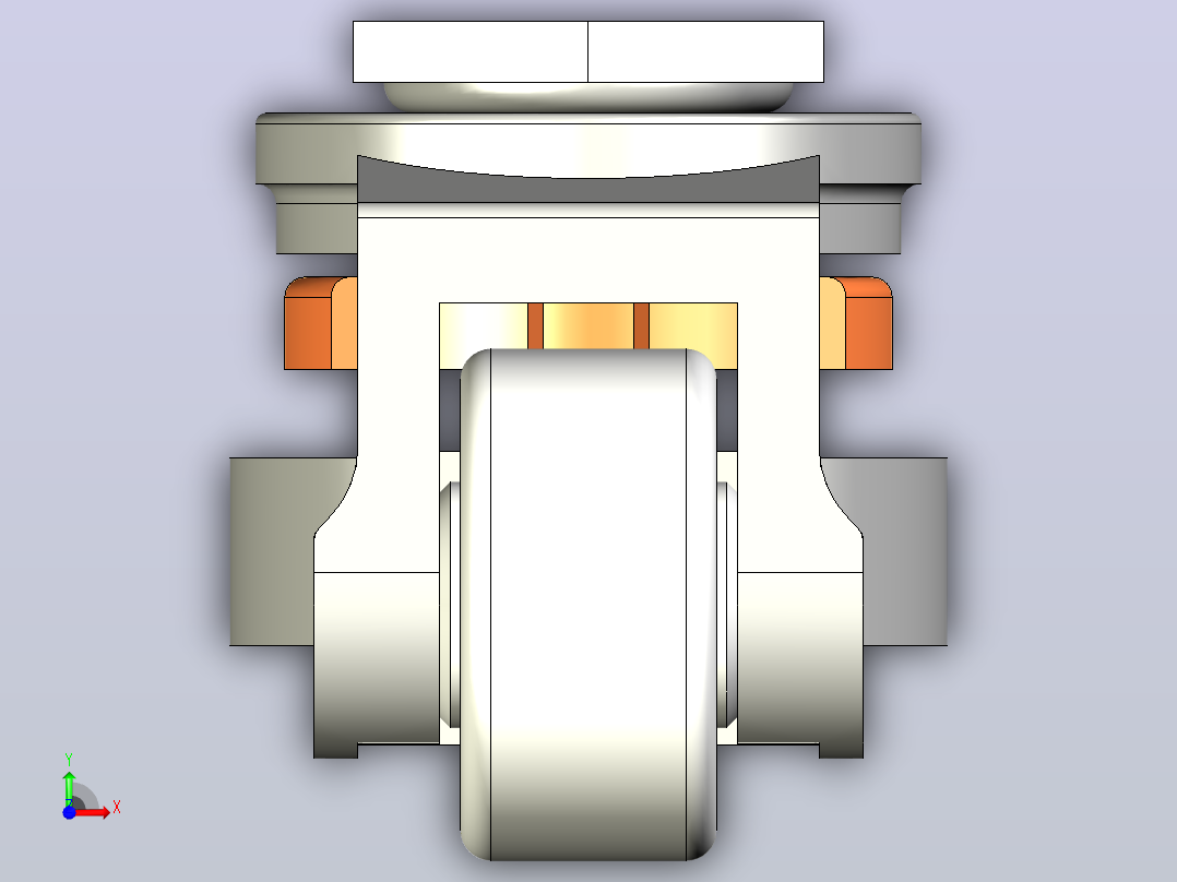 脚轮J-CXB01-60-NJ前视图