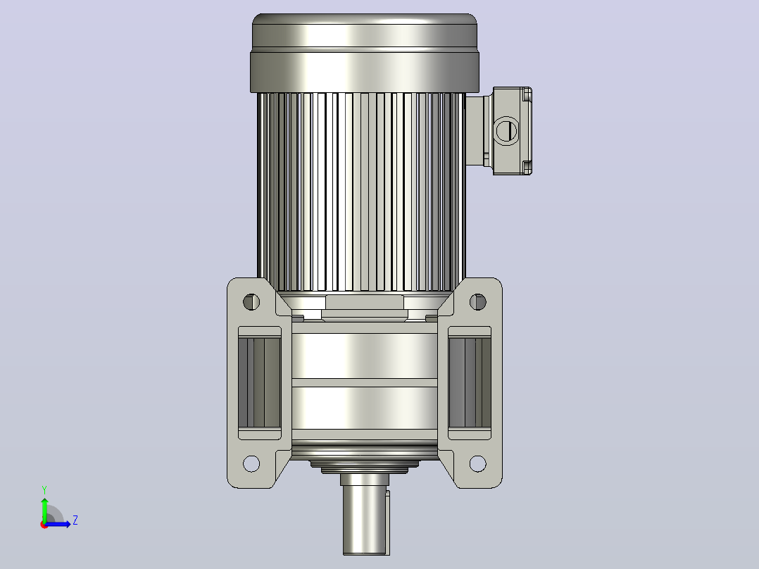 2.2KW-CH型卧式三相铝毂（刹车）马达减速机_CH40-2200左视图
