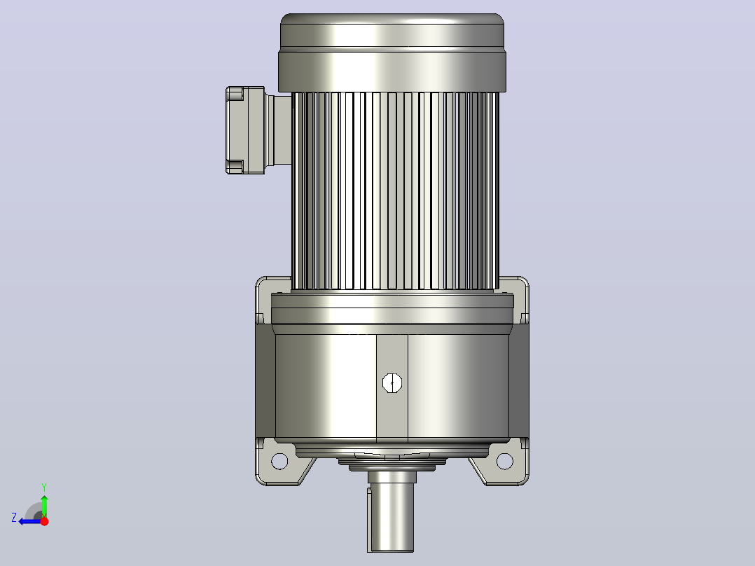 2.2KW-CH型卧式三相铝毂（刹车）马达减速机_CH40-2200右视图