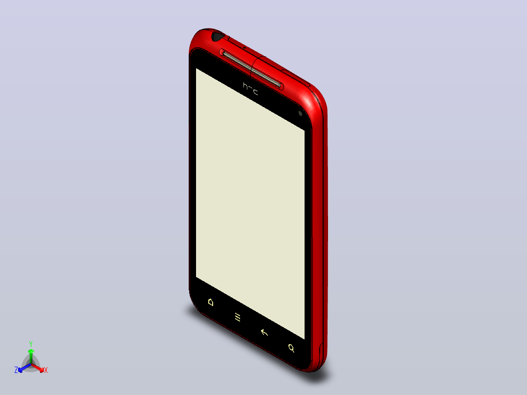 htc incredible 手机正等轴测图