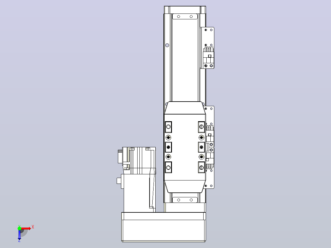 滚珠丝杠直线轴内置导轨TPA-GCR-50-1210C-L100-MR-M10-N3俯视图