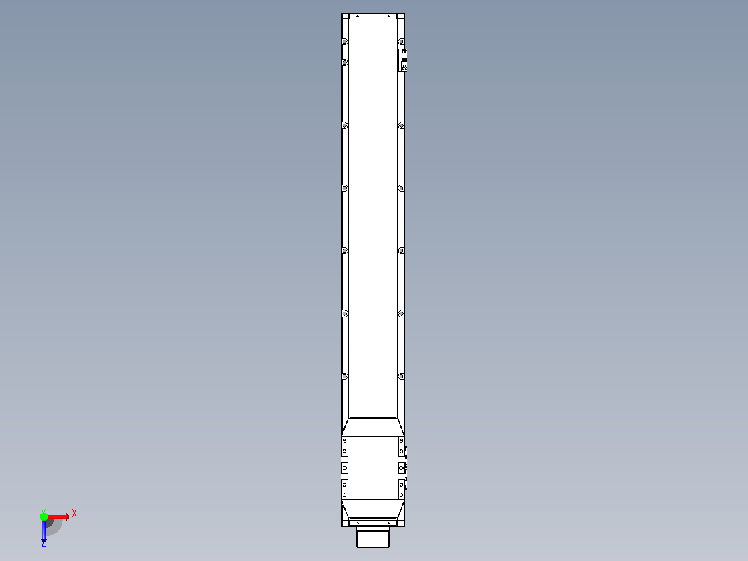 滚珠丝杠直线轴内置导轨TPA-GCR-150-2010C-L950-MP-M75-N3俯视图
