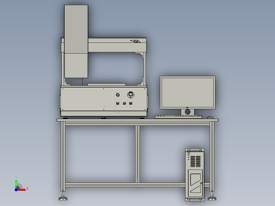 相机对PCB板等产品进行扫描拍照，检测部分缺陷前视图