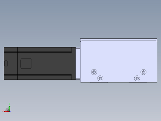 直线模组DMBF100-LTCR（左折直连带电机座）[DMBF100-L45S500-DT400-A2U-LTCR]后视缩略图