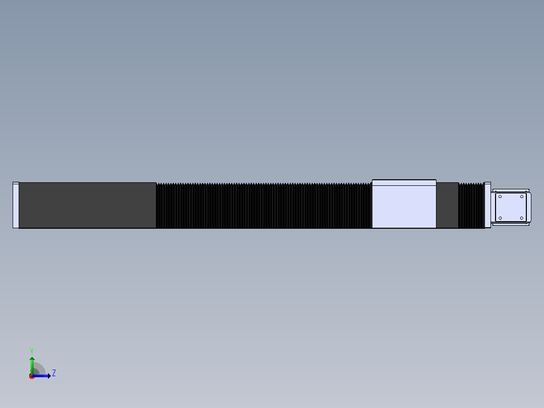 直线模组DMBF100-LTCR（左折直连带电机座）[DMBF100-L45S500-DT400-A2U-LTCR]左视图