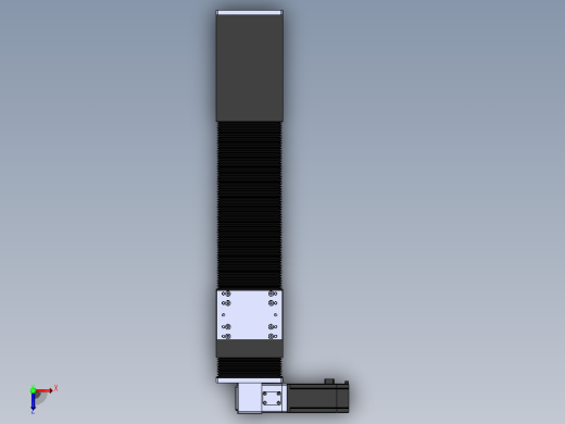 直线模组DMBF100-LTCR（左折直连带电机座）[DMBF100-L45S500-DT400-A2U-LTCR]俯视缩略图