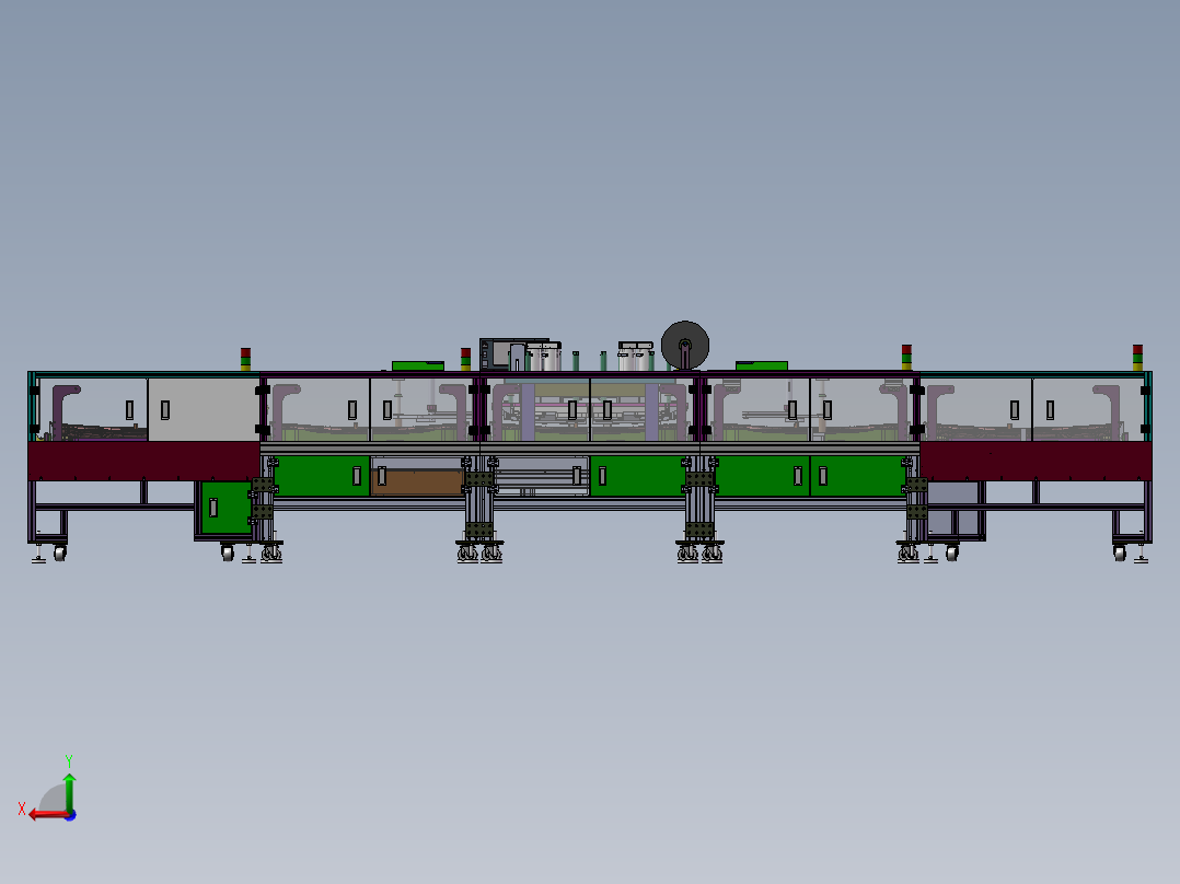 合资品牌汽车尾翼组装线（sw16可编辑+工程图+bom）后视图