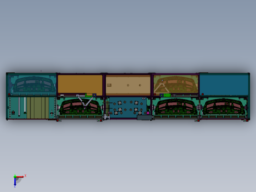 合资品牌汽车尾翼组装线（sw16可编辑+工程图+bom）俯视缩略图