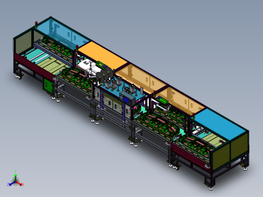 合资品牌汽车尾翼组装线（sw16可编辑+工程图+bom）正等轴测缩略图