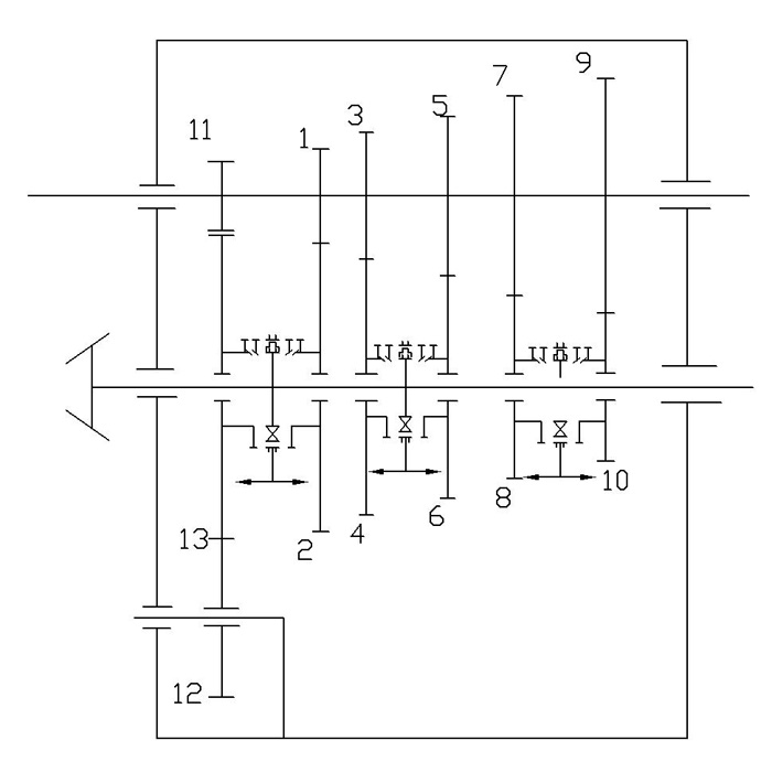 汽车两轴五档变速器CAD图纸机械设计说明书