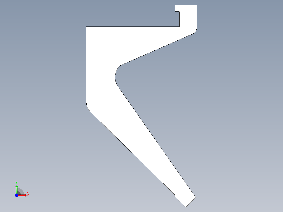 折板模具3D模型前视图