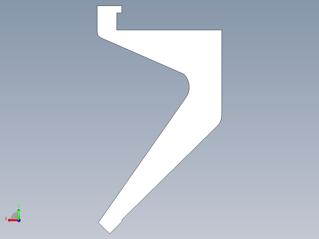 折板模具3D模型后视图