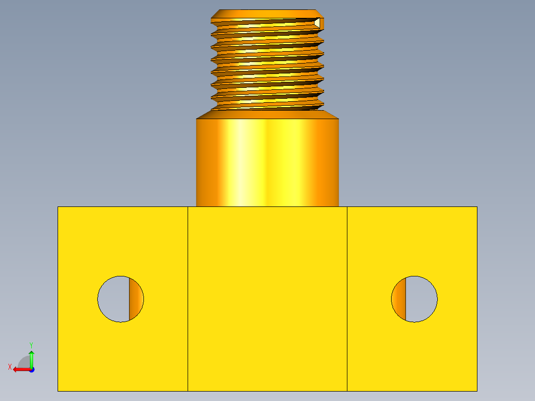 课程设计齿轮油泵后视图