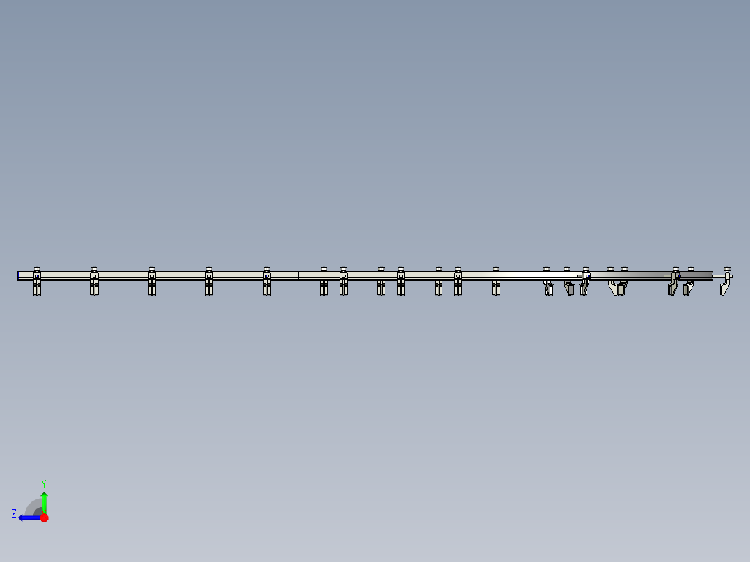 动力滚筒线图纸下载俯视图