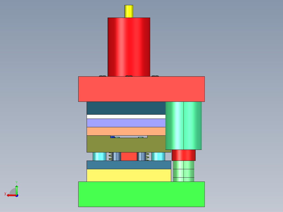 侧滑板精冲模后视图