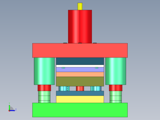 侧滑板精冲模左视缩略图