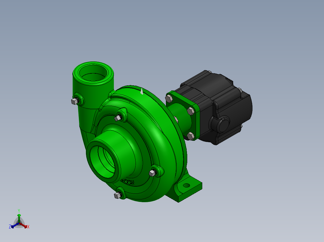 计量泵正等轴测图