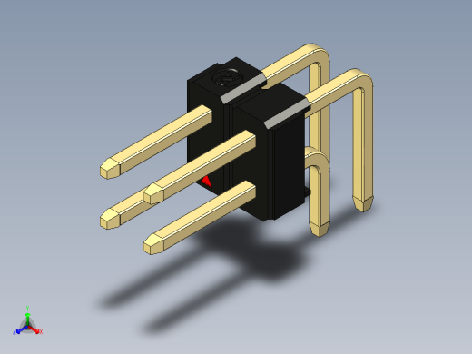 彩色公排针 100mil 2.54mm 系列-DS1022_black_2x02p_100mil_TypeD_rev1.0