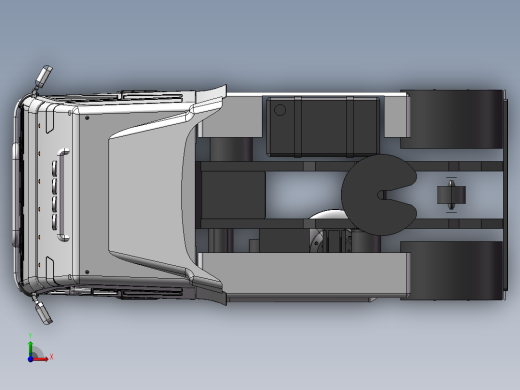 10.挂车-车头 3d模型图纸前视缩略图