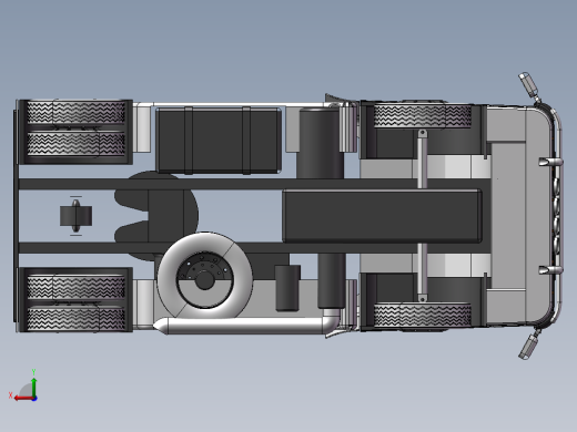 10.挂车-车头 3d模型图纸后视缩略图