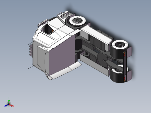 10.挂车-车头 3d模型图纸正等轴测缩略图