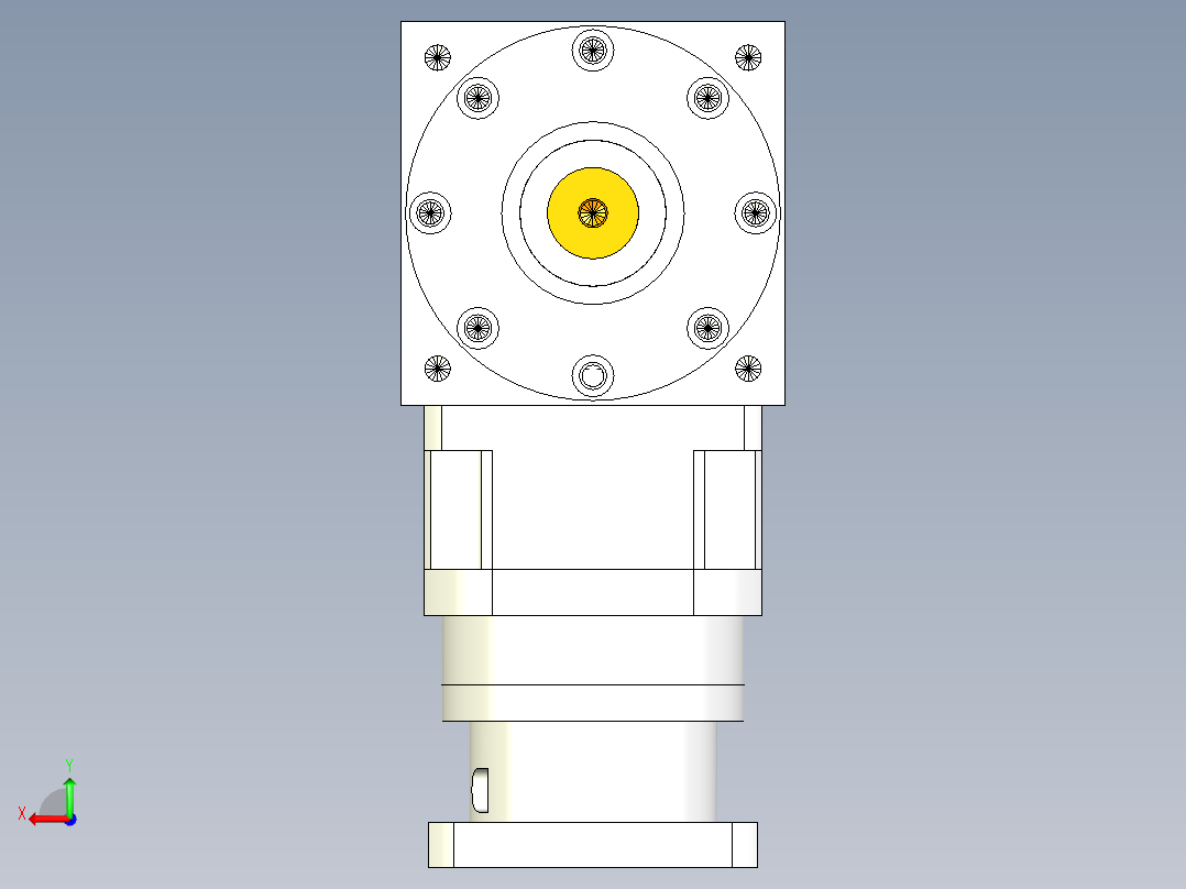 换向器PW210双轴 PLX180-L2 35-114.3-200-M12.stp后视图