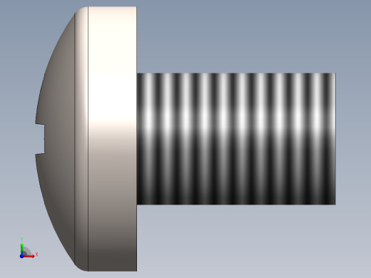 螺丝 M4 十字盘头-M4x6 Screw head.SLDPRT前视缩略图