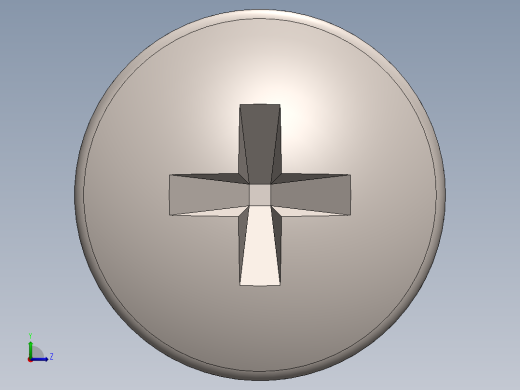 螺丝 M4 十字盘头-M4x6 Screw head.SLDPRT左视缩略图