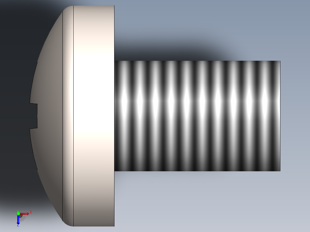 螺丝 M4 十字盘头-M4x6 Screw head.SLDPRT俯视图