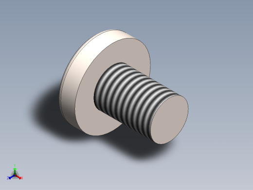 螺丝 M4 十字盘头-M4x6 Screw head.SLDPRT正等轴测缩略图