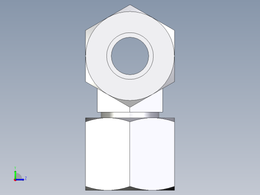 卡套式工业通用硬管接头EO_Swivel_nut_branch_tee_ET10L71左视缩略图