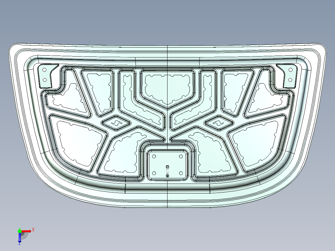 引擎盖总成--stp俯视图
